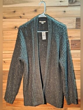 Open-Front Cardigan By American Eagle - Size XS - Flecked Charcoal Color